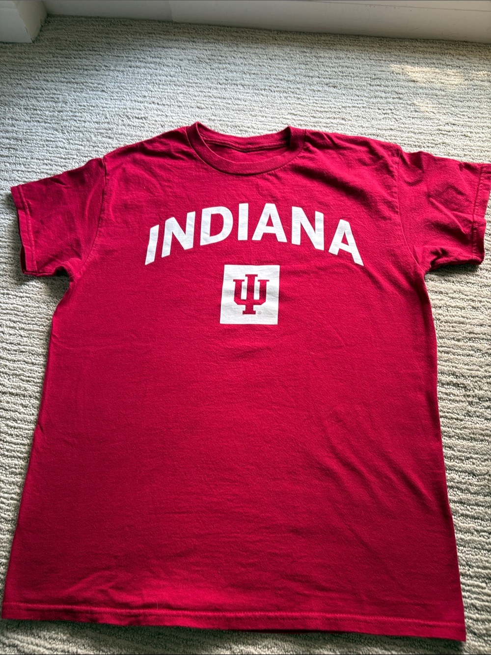 Indiana University Short-Sleeve Tee in Crimson & White Size Men’s Med